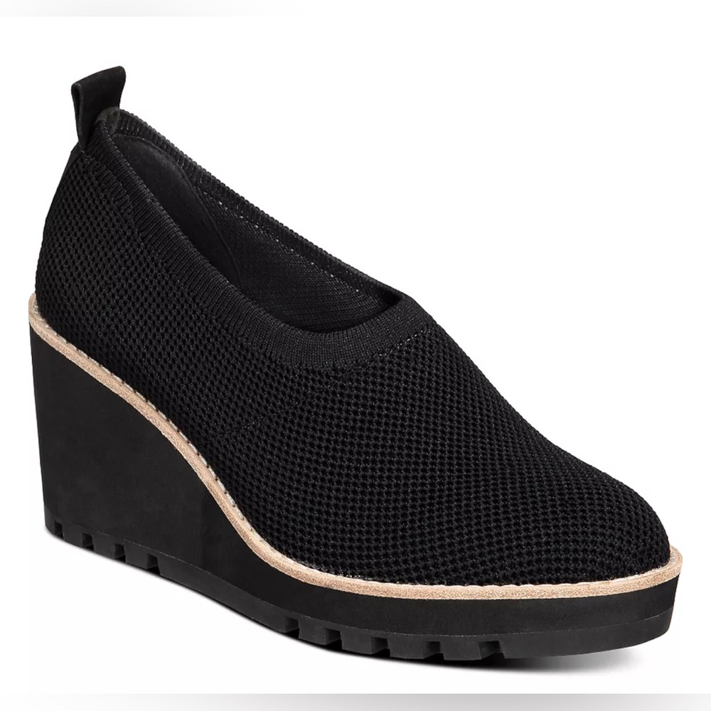 EILEEN FISHER Women’s Marie Wedge Pumps in Black size 7.5